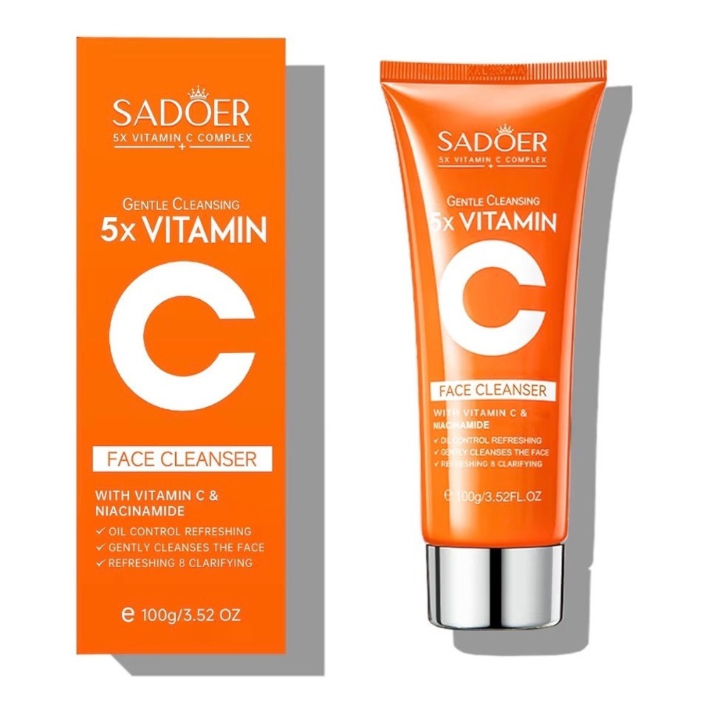 NEW SADOER 5X Vitamin C Face Serum Niacinamide Brightening Hydrating Skincare